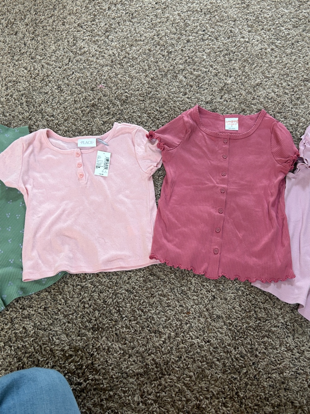 The Children’s Place Pink Henley Tee, Jumping Beans, and 2 thereabout tops 7/8